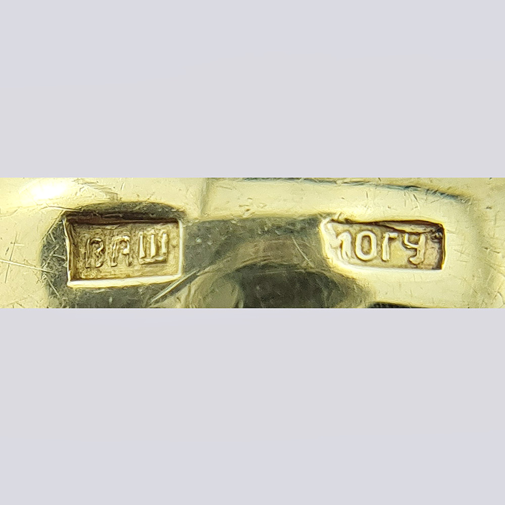 Кольцо с крупным цитрином и бриллиантами из золота 585 пробы