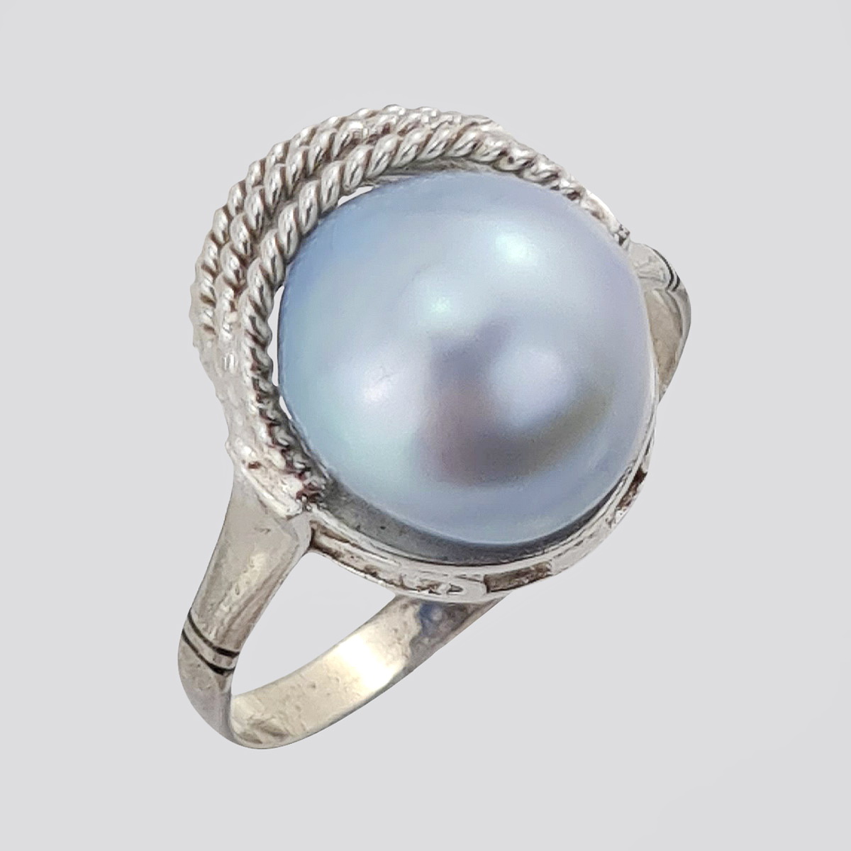 Кольцо серебро с морским жемчугом Таити