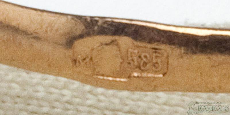 Кольцо СССР с бриллиантами из золота 585 пробы (18)