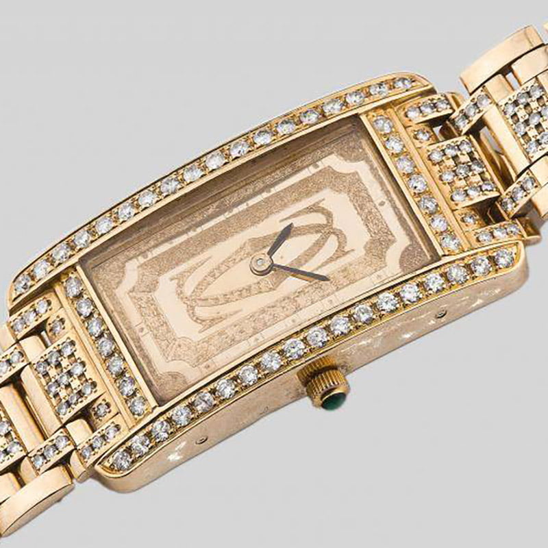 Наручные часы Cartier из золота 18 К с бриллиантами