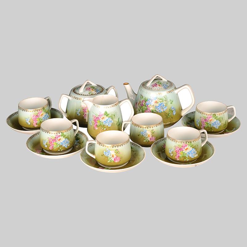 Чайный сервиз на 5 персон из 13 предметов 19 век (завод Гарднера, Россия)