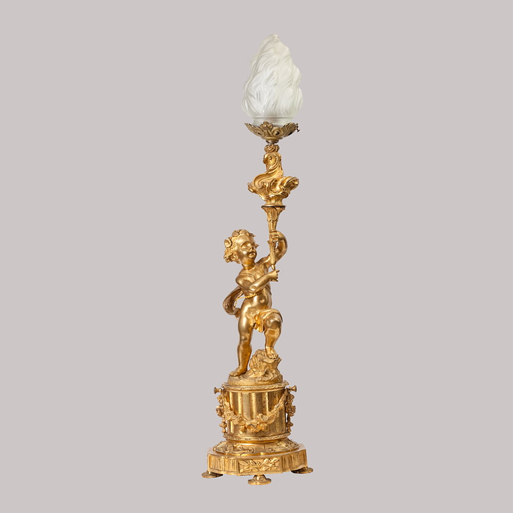 Светильник «Путти» из бронзы середины 19 века