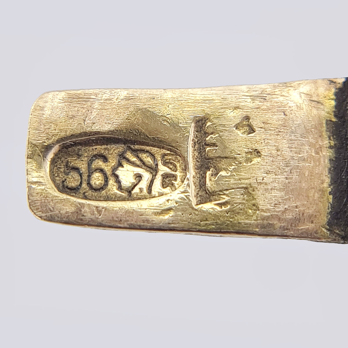 Русский старинный золотой браслет редкого плетения (56 проба, 19 см)