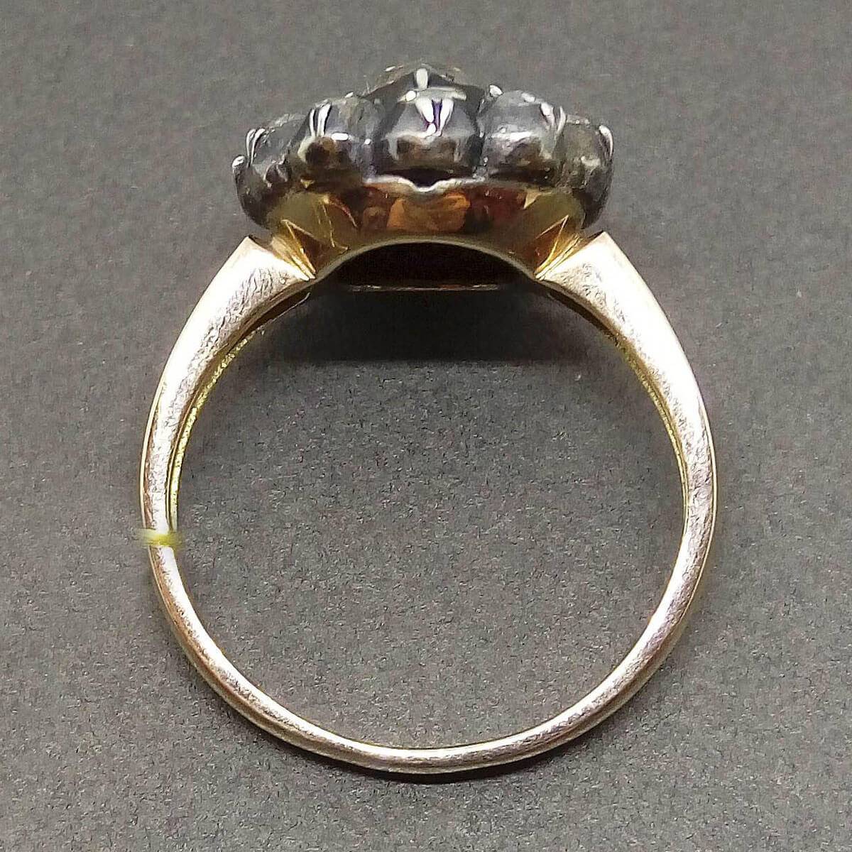 Кольцо с алмазами из золота 56 пробы 20 века