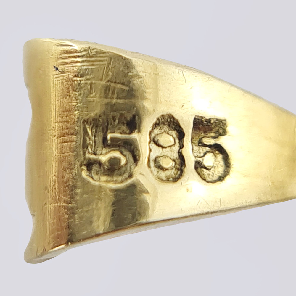 Золотой кулон СССР с дымчатым кварцем (500 пробы)