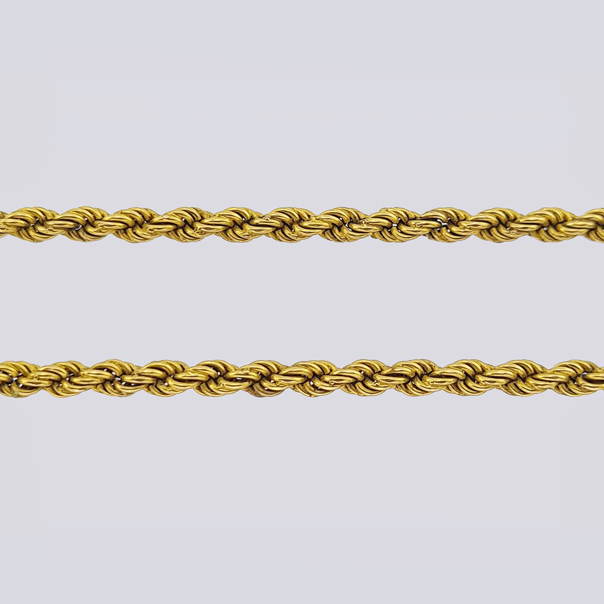 Золотая цепь для часов с плетением верёвка (19 в., 153 см)
