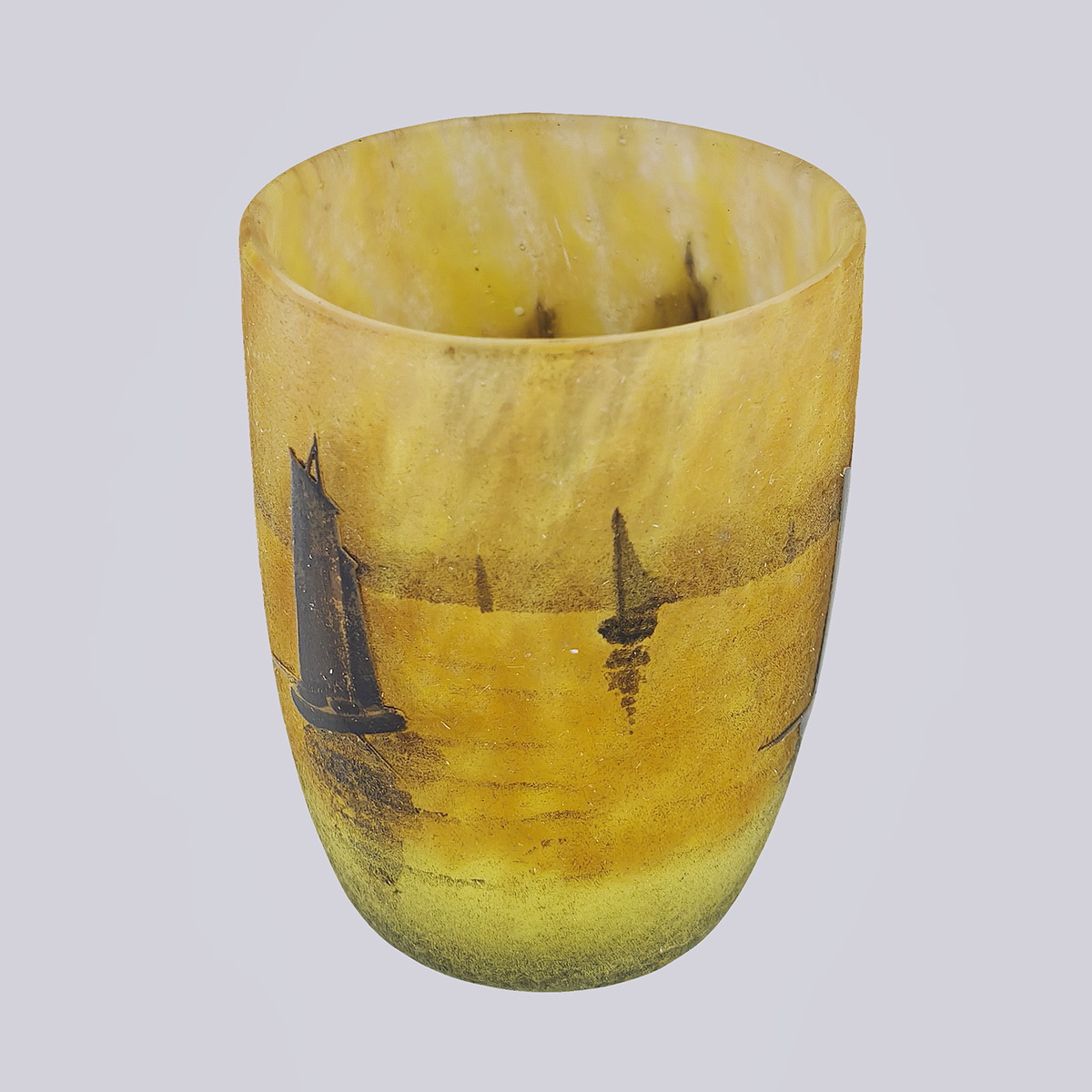 Стопка " Парусник " многослойное стекло фирма Daum Nancy,