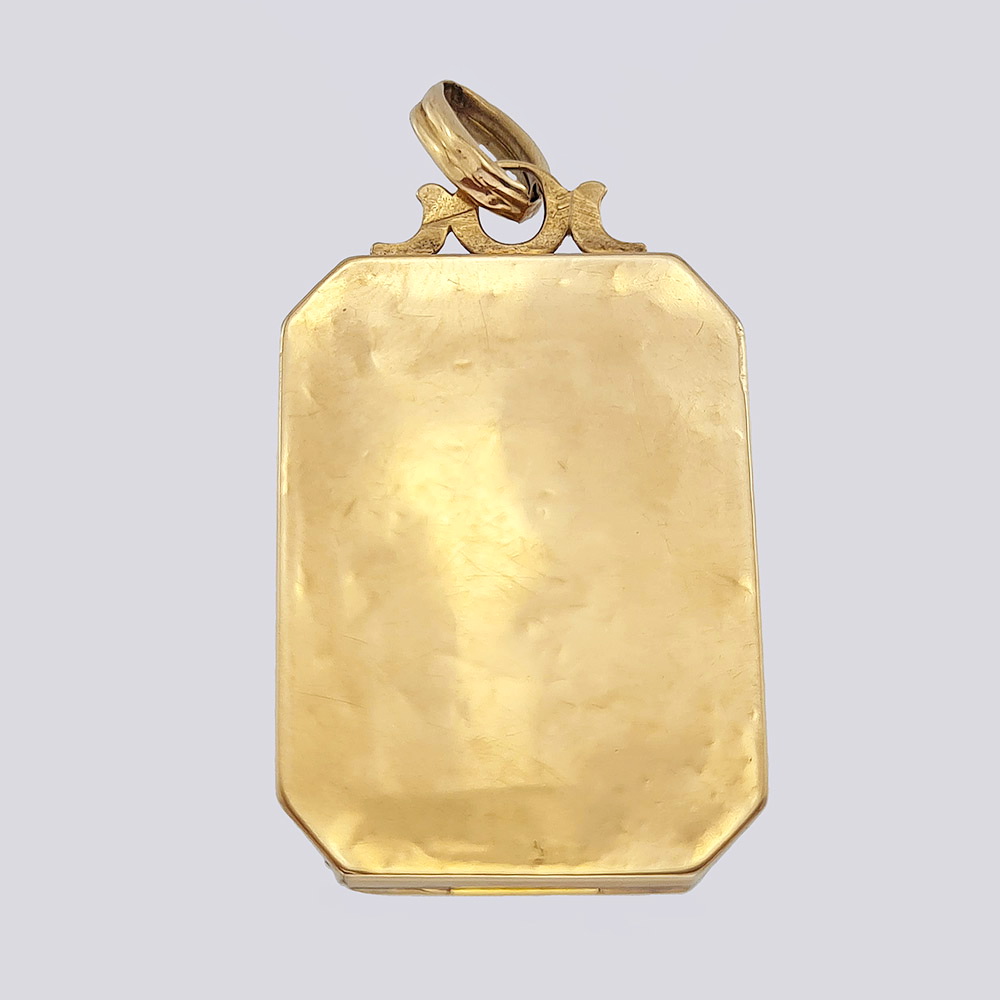 Медальон-подвеска для фотографии из золота 56 пробы 20 века