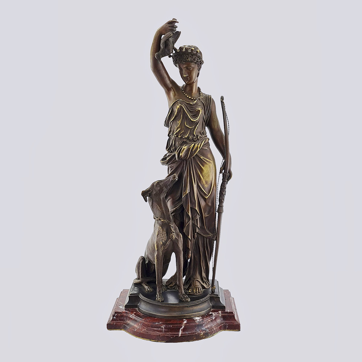Скульптура «Диана охотница» из бронзы конца 19 века