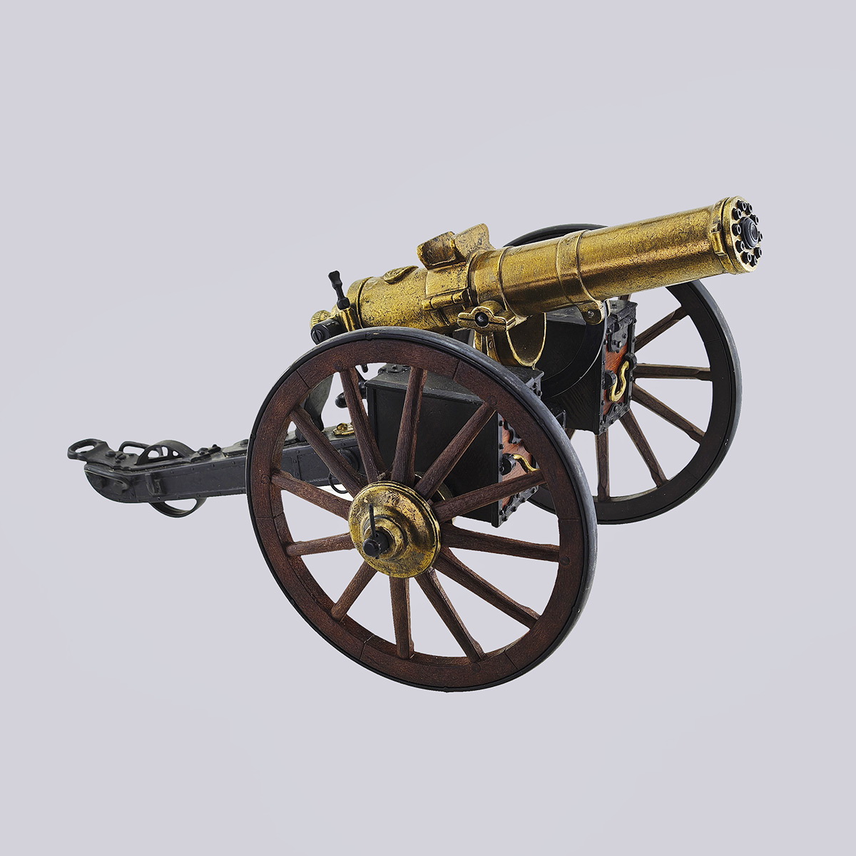 Настольное украшение  «Модель пушки-пулемета» (бронза, дерево)