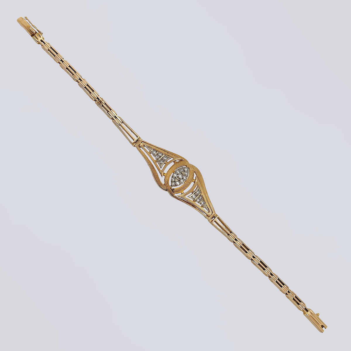 Браслет золотой 583 пробы с якутскими бриллиантами