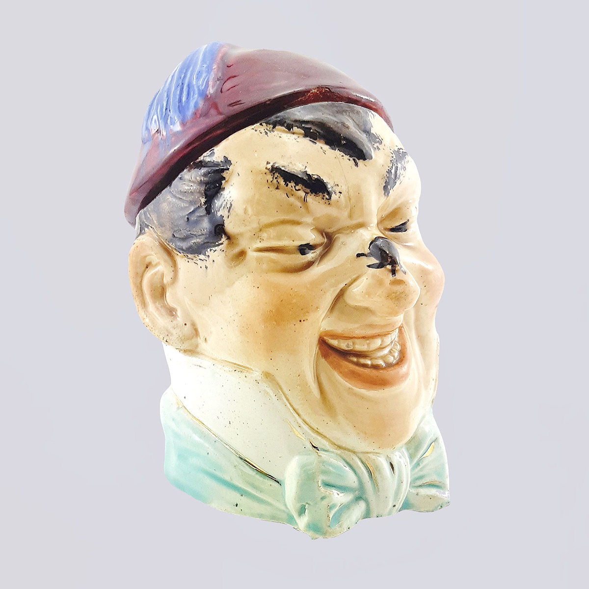 Статуэтка-шарж в виде головы фаянс 20 века