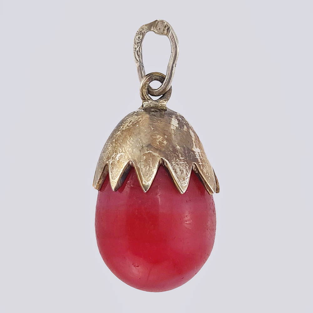 Подвеска-яйцо из серебра 84 пробы (19 век, Россия)