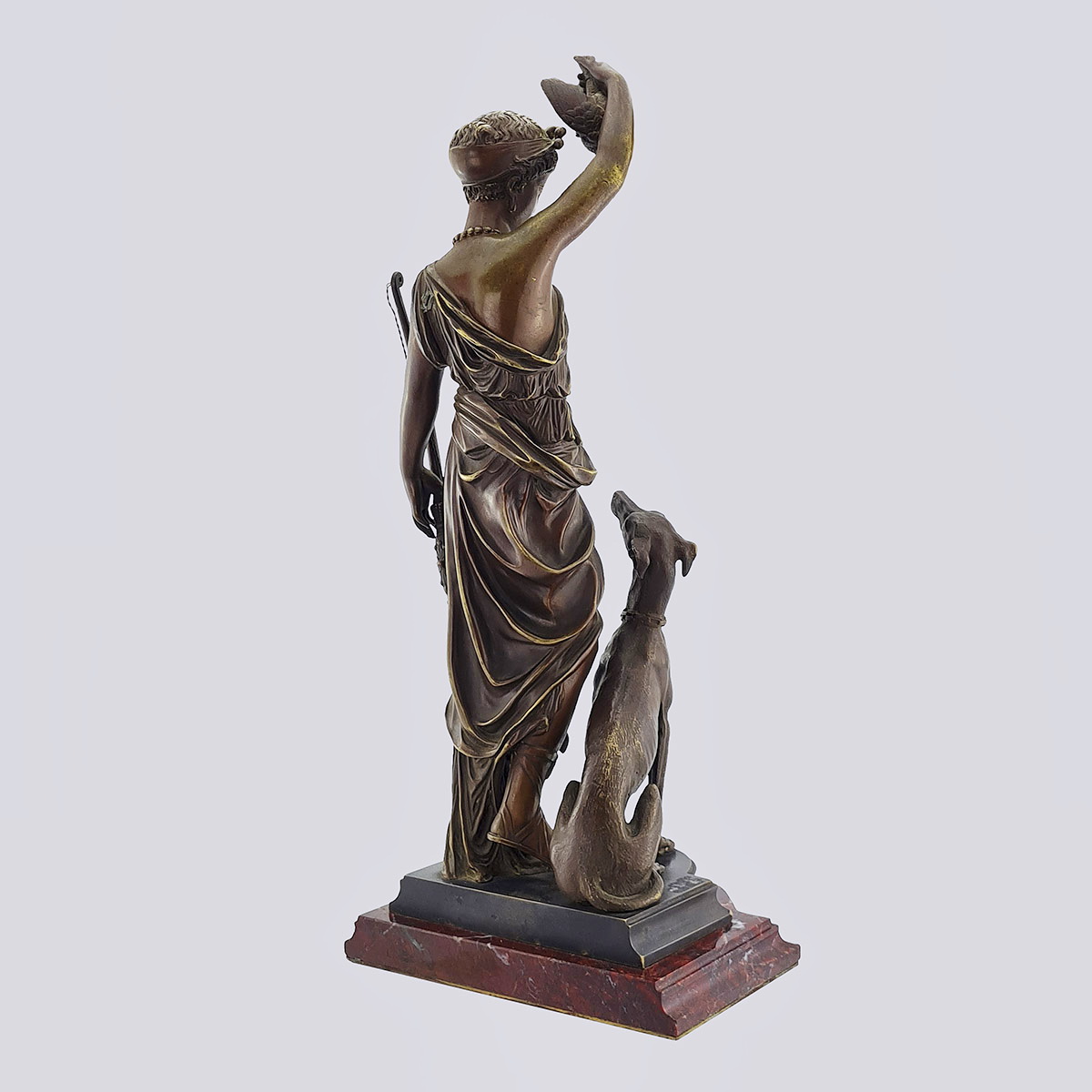 Скульптура «Диана охотница» из бронзы конца 19 века
