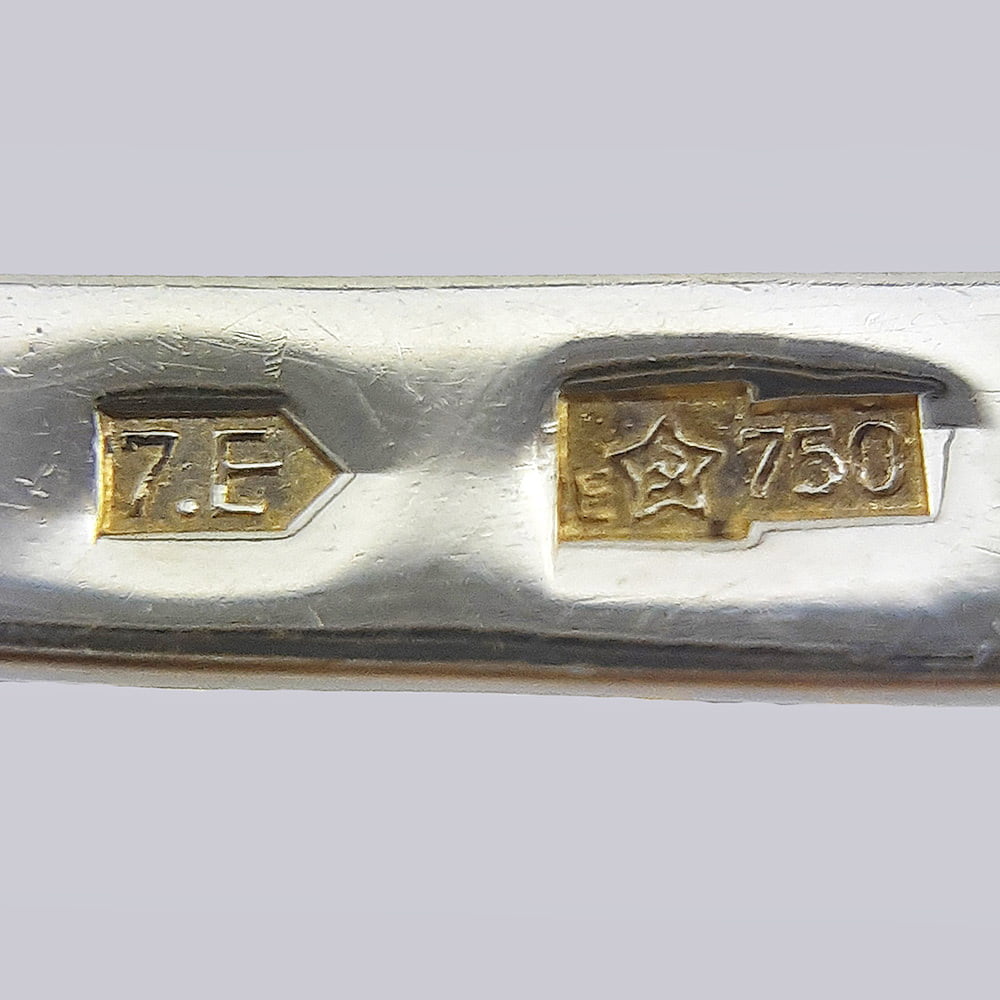 Серьги из белого золота с якутскими бриллиантами (СССР)