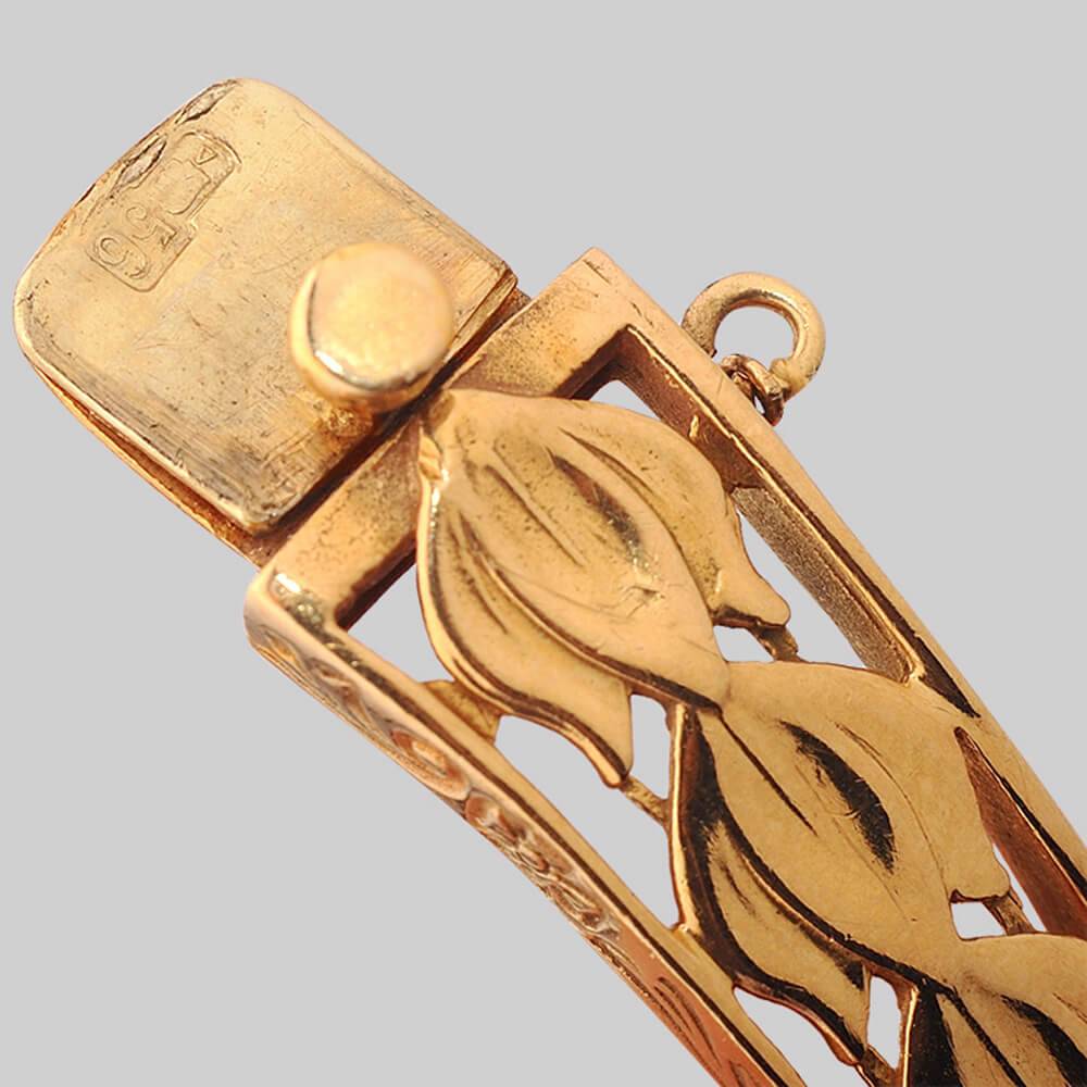 Браслет с жемчугом из золота 56 пробы 19 века