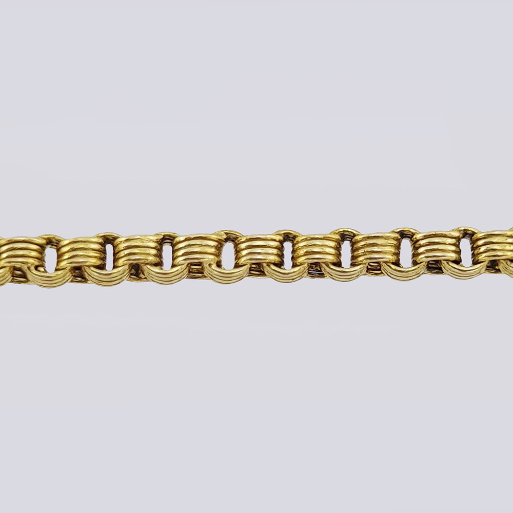 Золотая цепь для карманных часов (56 проба, 19 век)