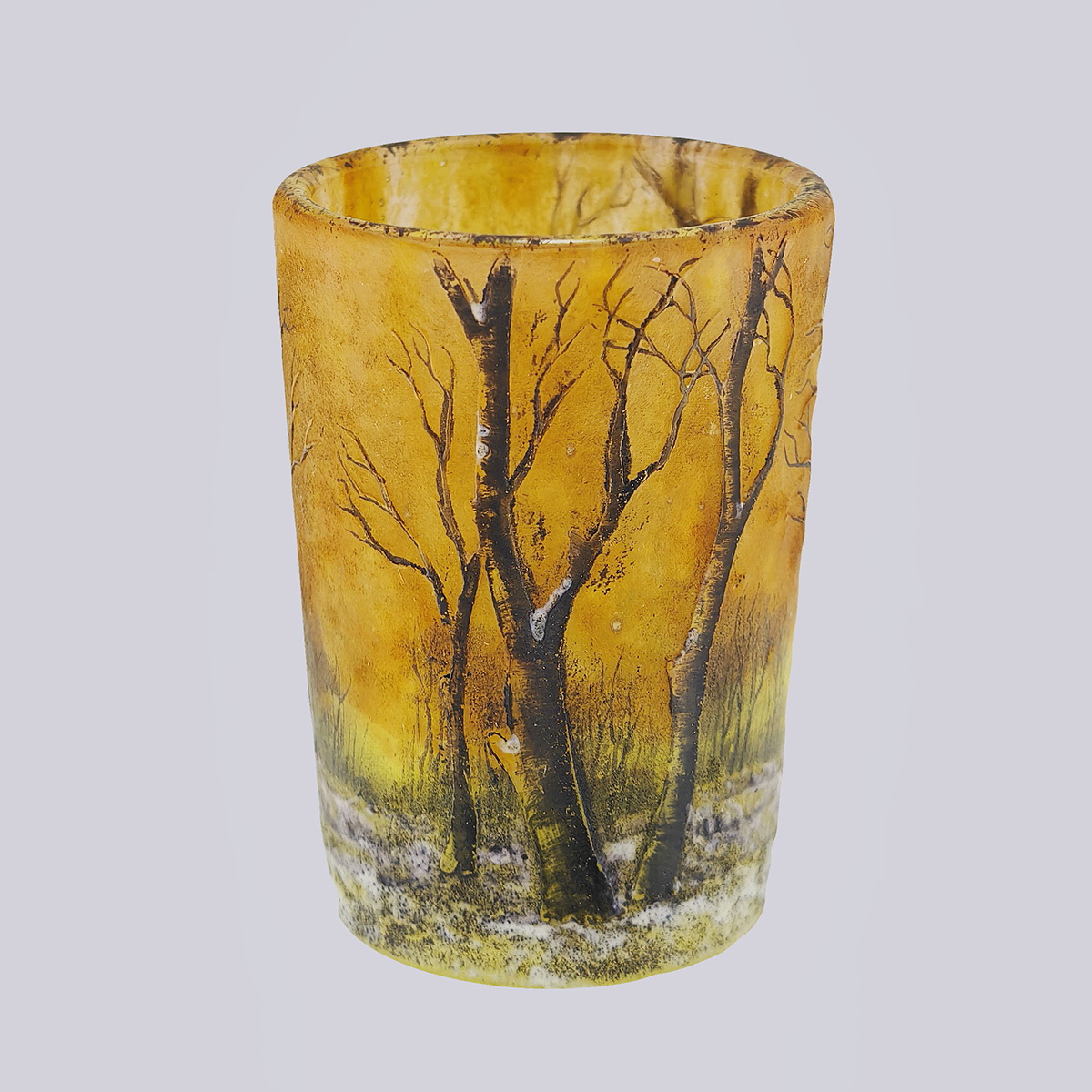 Стопка " Зимний лес" многослойное стекло фирмы Daum Nancy,