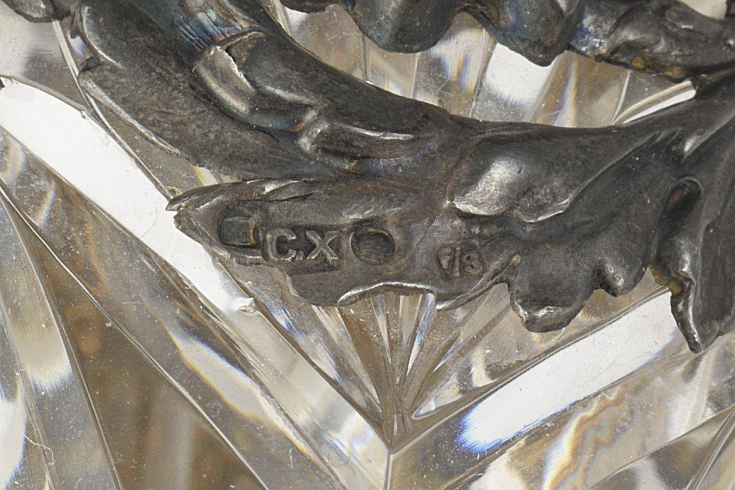 Пара ваз из хрусталя в серебре 84 пробы 19 века