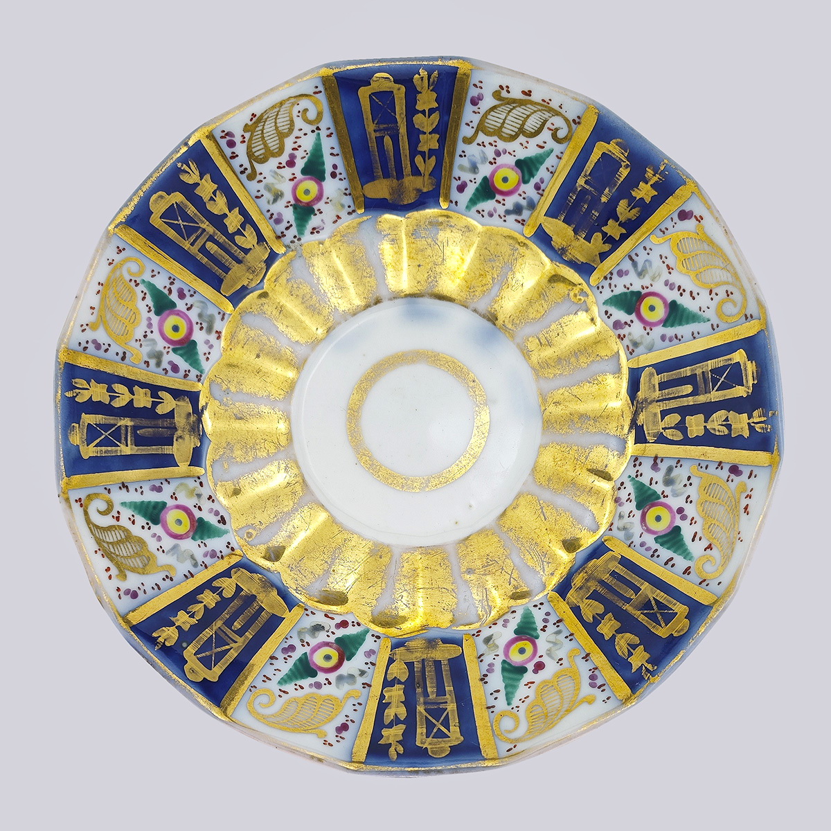 Чайная пара из фарфора (роспись, золочение)