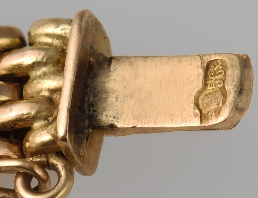 Женский браслет для часов из золота 56 пробы 19 века