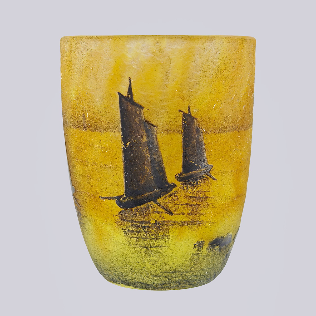 Стопка " Парусник " многослойное стекло фирма Daum Nancy,