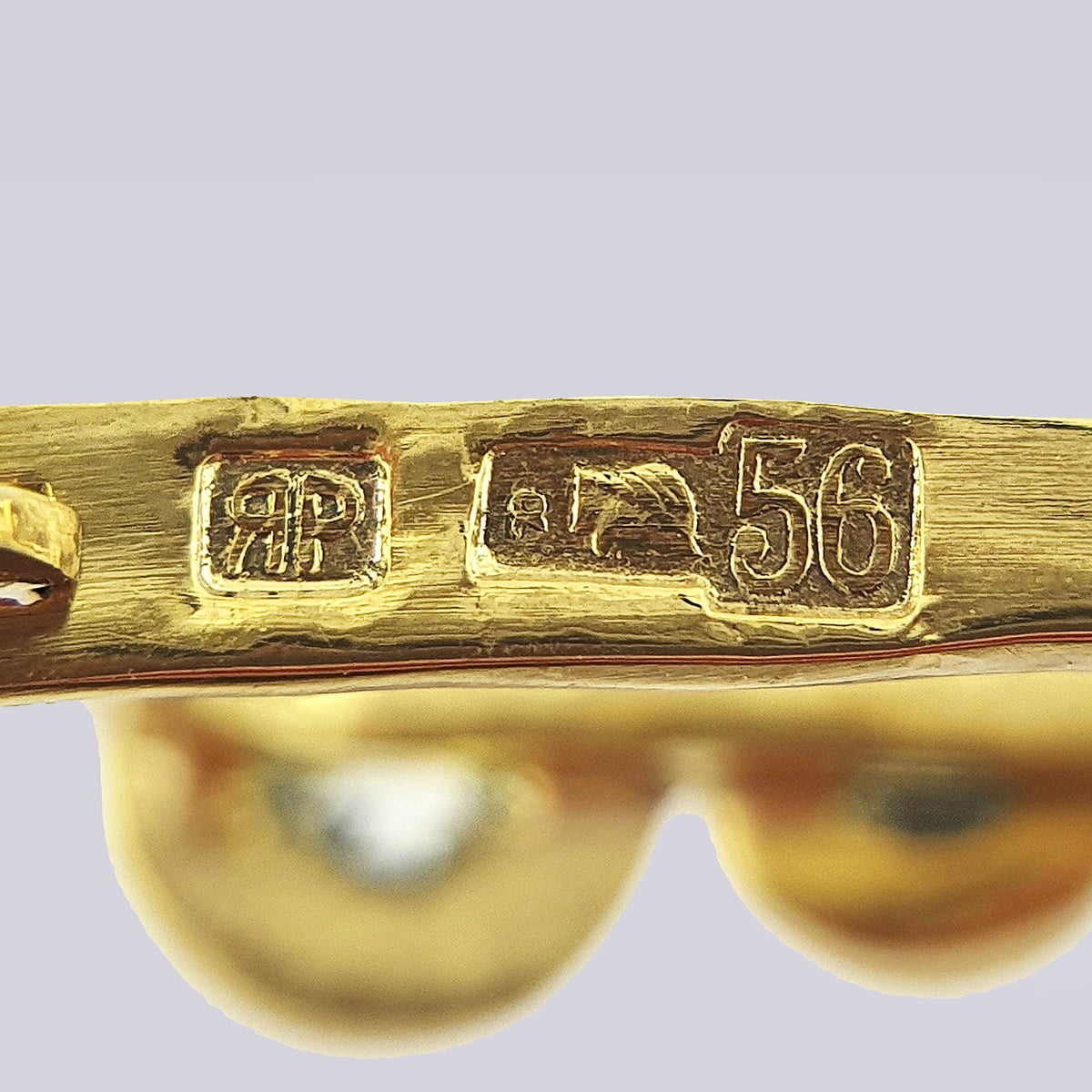 Серьги-подвески «Веер» из золота 56 пробы с бриллиантами и алмазами