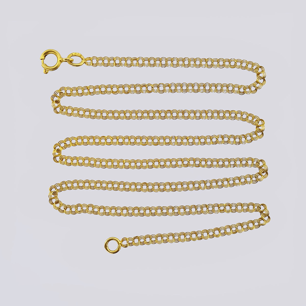Золотая цепь кольчужного плетения (46 см, 583 проба)