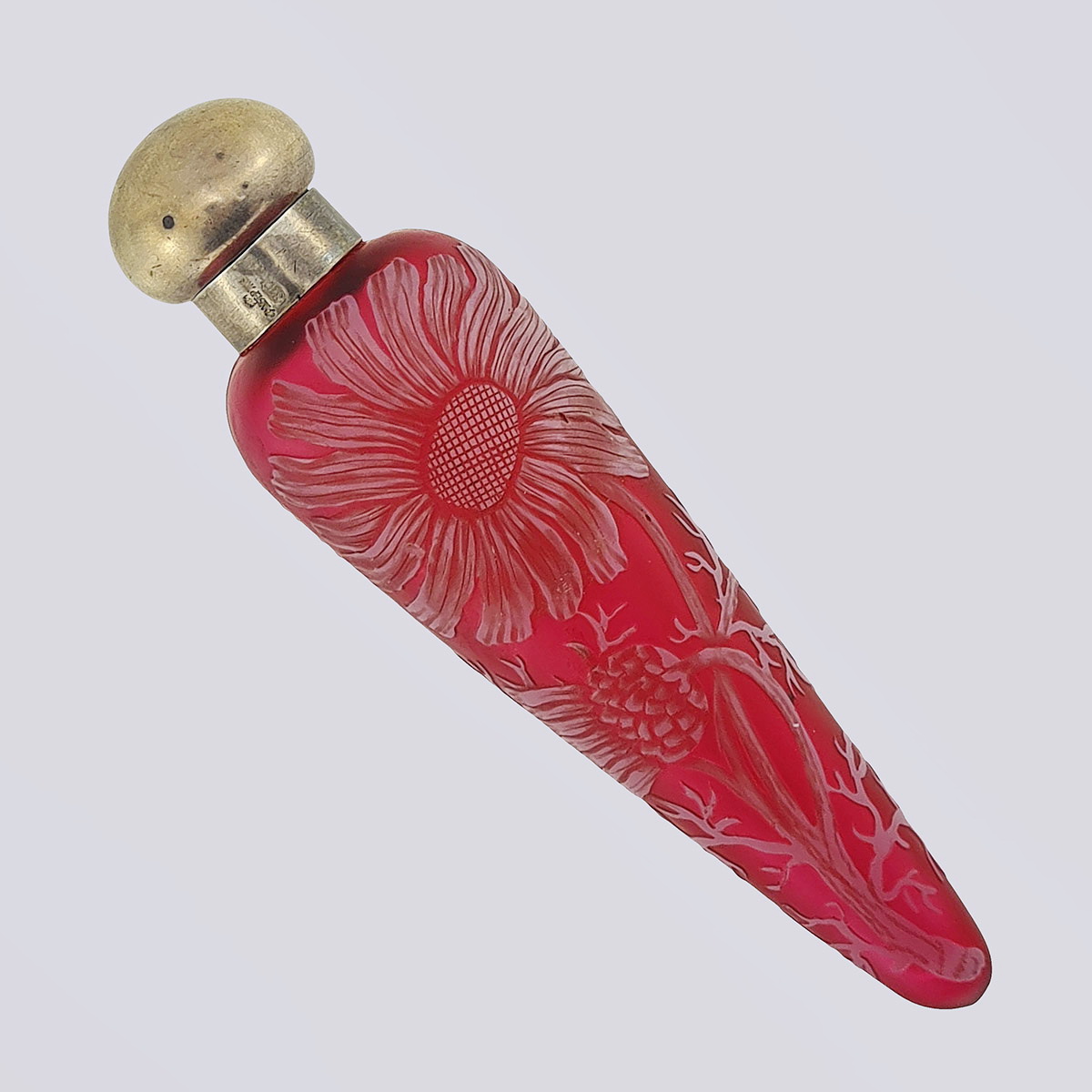 Флакон для духов многослойное стекло серебро 84