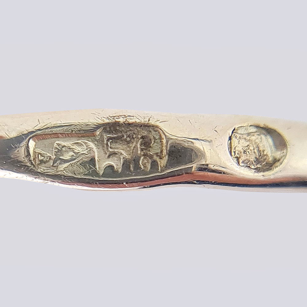 Русское золотое кольцо ветка с бриллиантами и природным александритом (56 пр, 19 век)