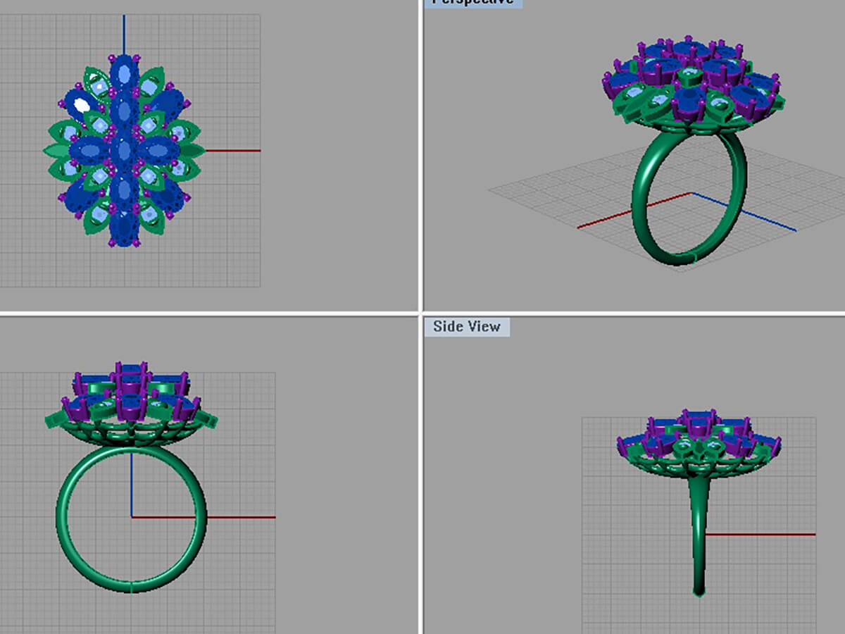3D-моделирование кольца во всех плоскостях