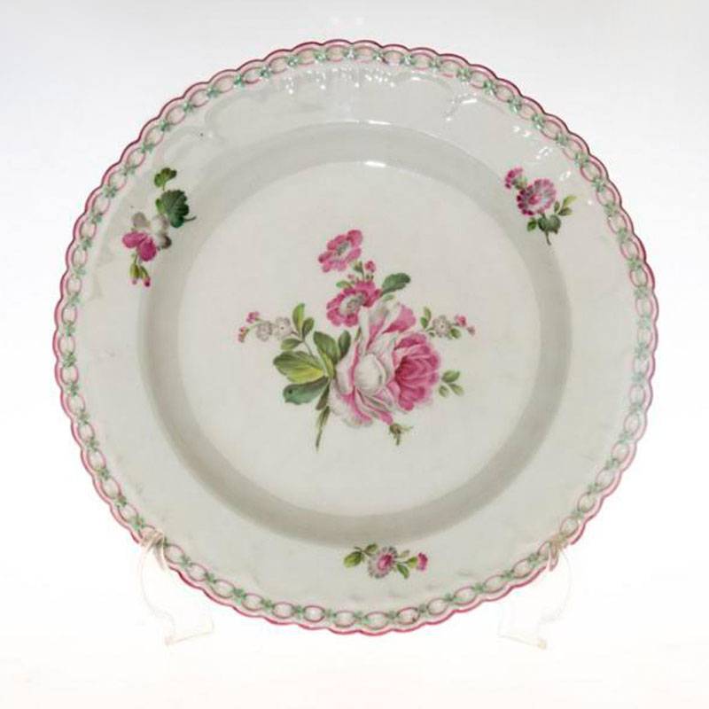Настенная тарелка «Роза» из фарфора 20 век (KPM, Германия)