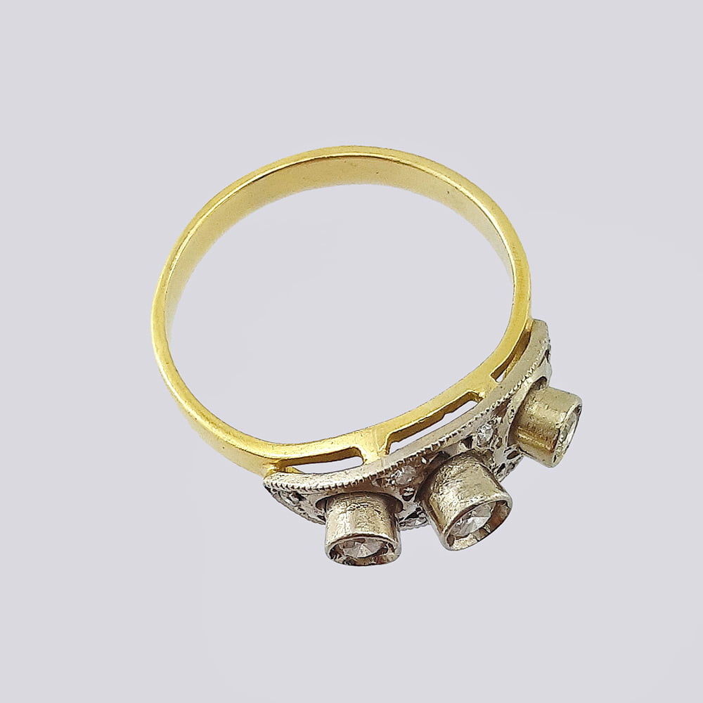 Золотое кольцо СССР дорожка с якутскими бриллиантами
