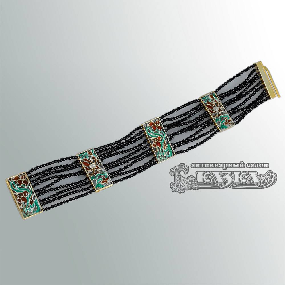 Авторский комплект браслет-манжет, кольцо, серьги из серебра 875 пробы и агата