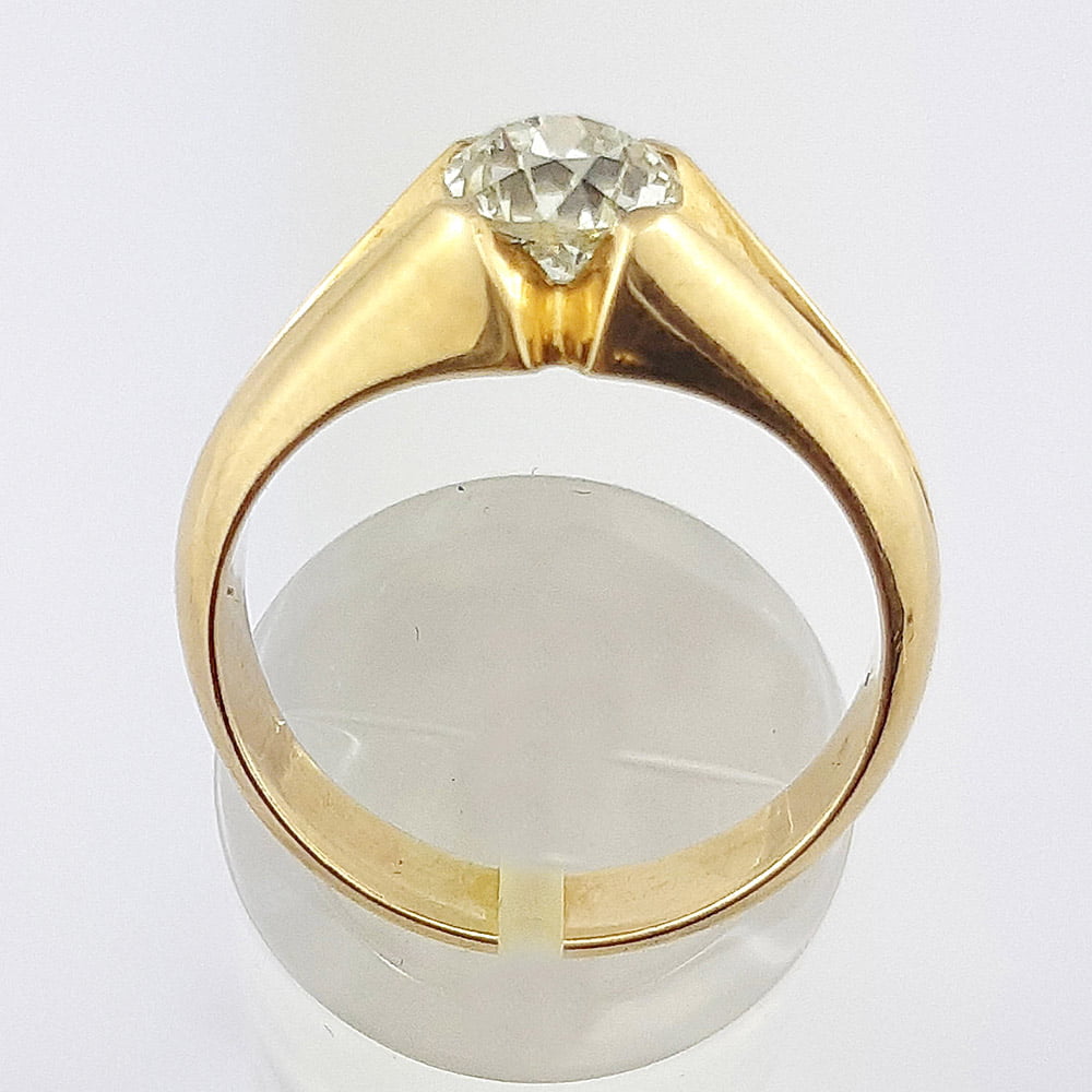 Кольцо с крупным бриллиантом из золота 56 пробы 19 века (18 р.)