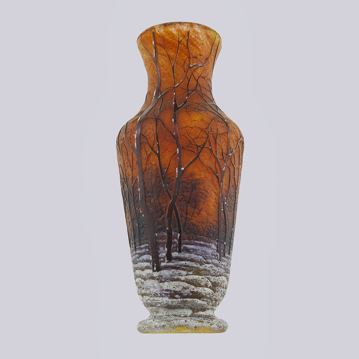 ВАзочка для мелкого букета многослойное стекло фирма Daum Nancy, 