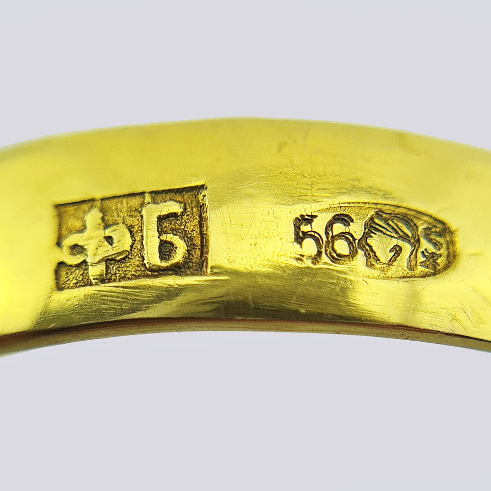Кольцо перстень с природным рубином из золота 56 пробы 19 века