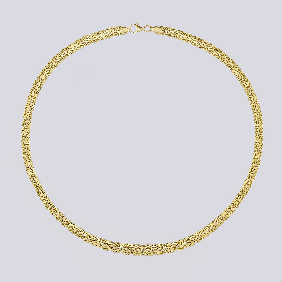 Золотая цепь-колье из дутого золота