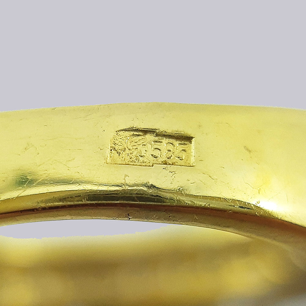 Золотое кольцо 585 пробы с бриллиантами миандр