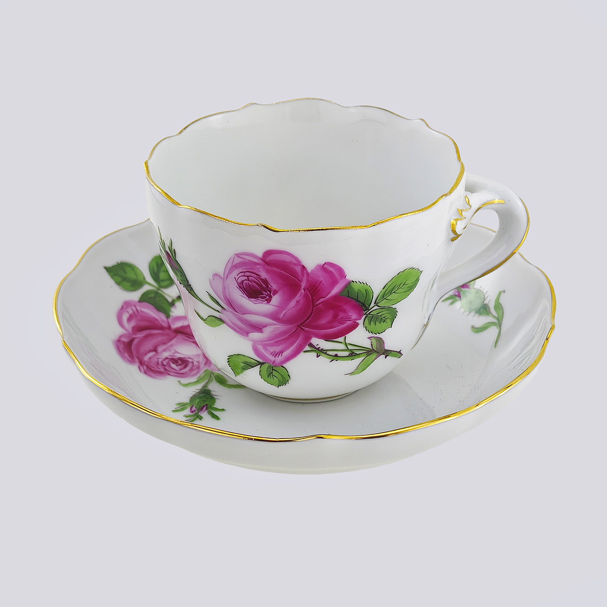 Кофейный сервиз из фарфора на 6 персон в коробке (фабрика Мейсена, 1950-е годы)