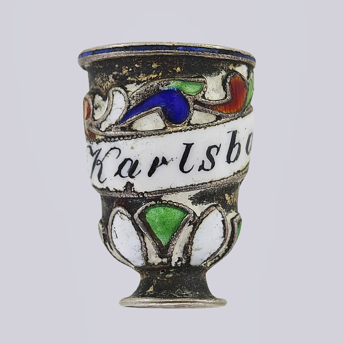 Брелок подвеска кружка  перегородчатая эмаль Karlsbad