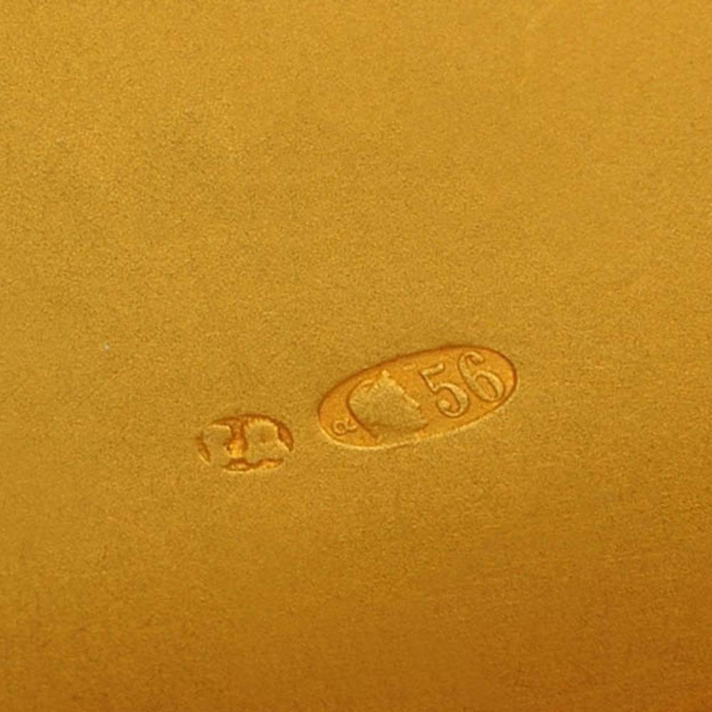 Портсигар из золота 56 пробы с сапфиром «Кабошон» 19 века (К. Фаберже)