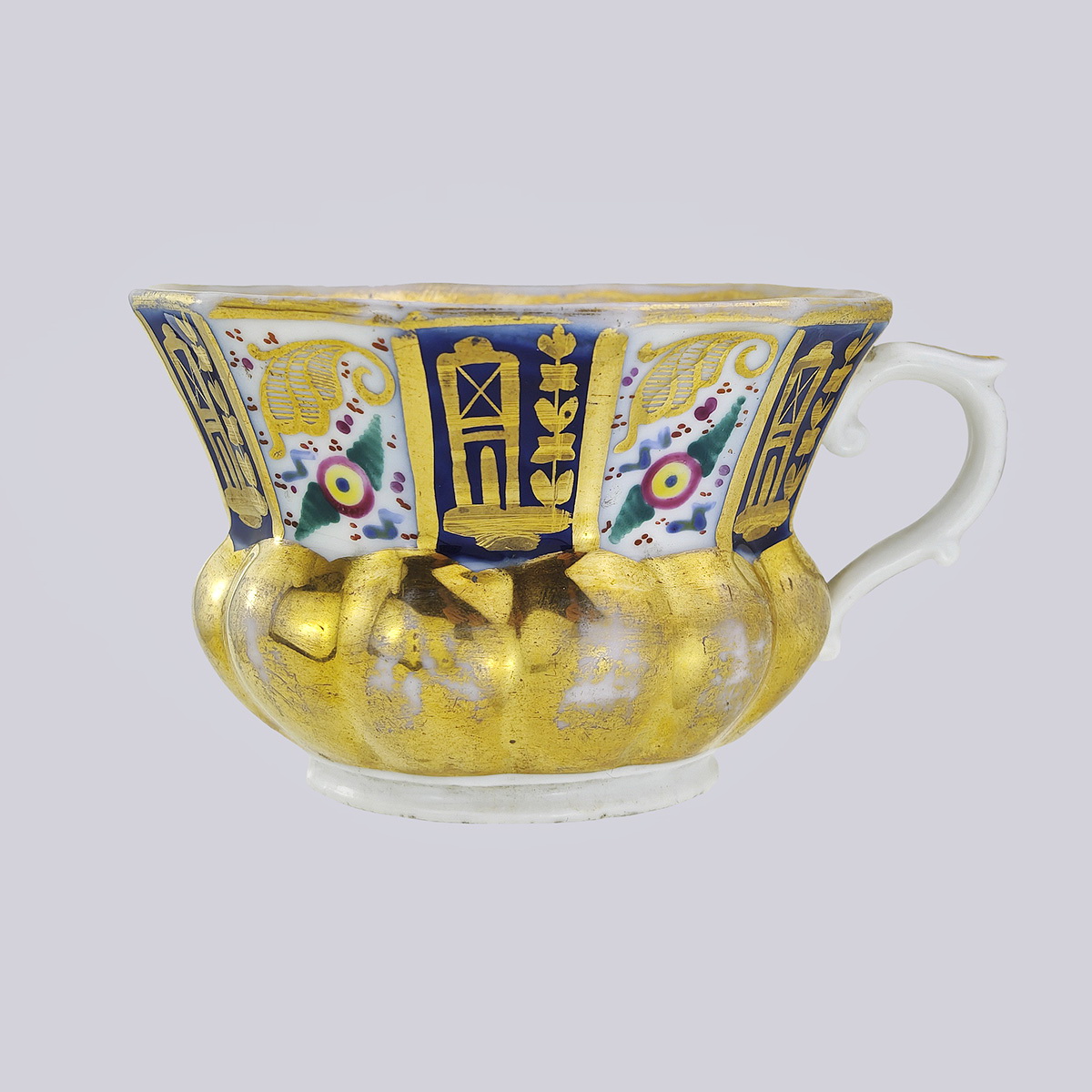 Чайная пара из фарфора (роспись, золочение)