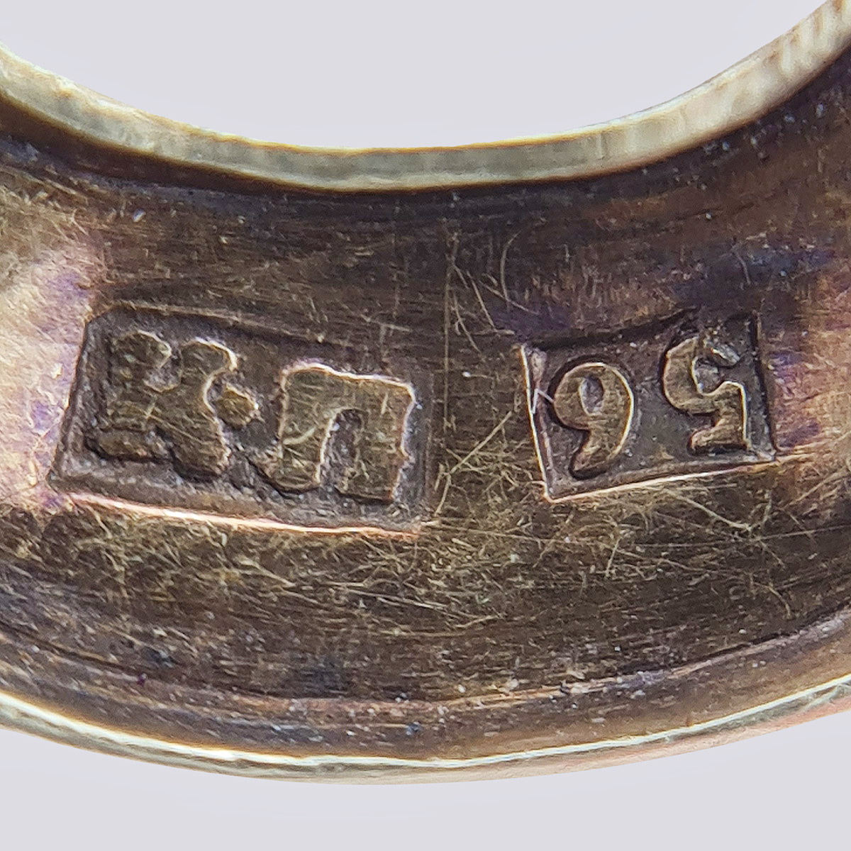 Серьги русские антикварные золотые 56 пробы с жемчугом 1861 год