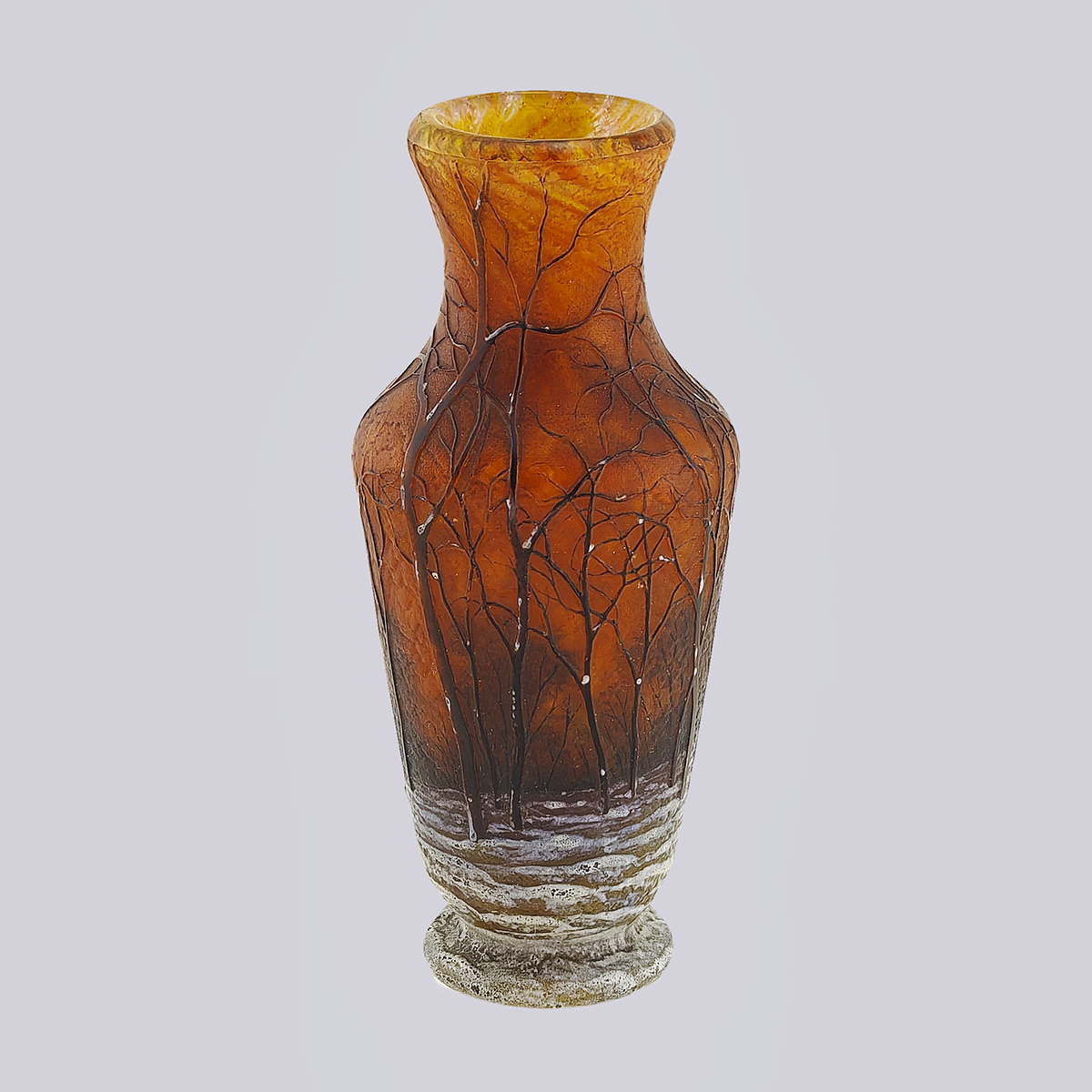 ВАзочка для мелкого букета многослойное стекло фирма Daum Nancy, 