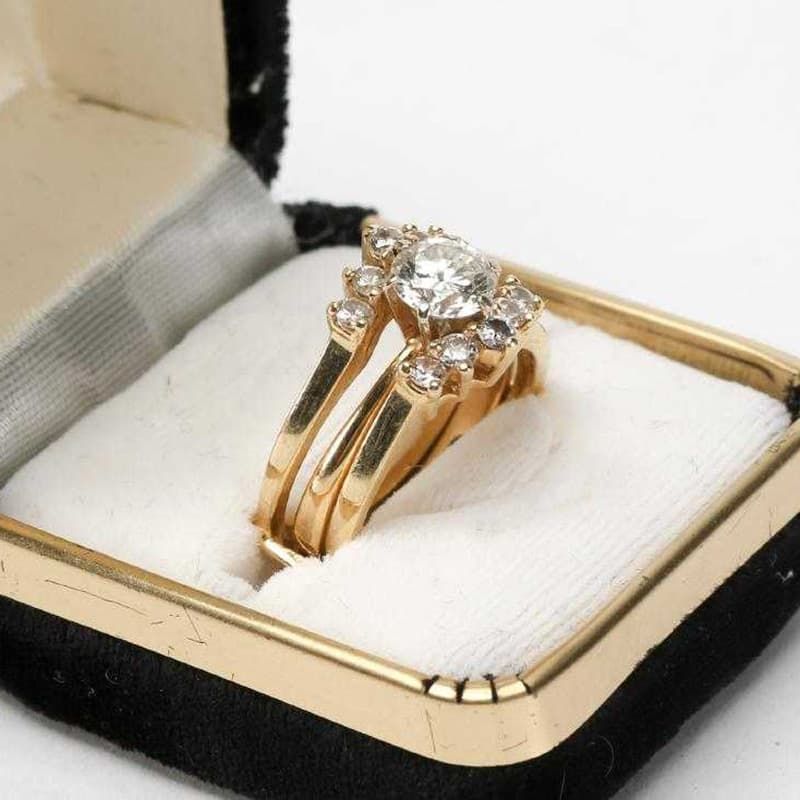 Авторское кольцо-трансформер с бриллиантами из золота 585 пробы