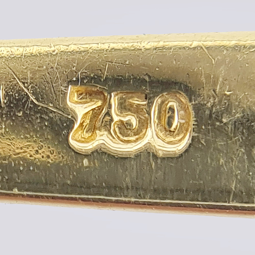 Серьги-подвески с бриллиантами из золота 750 пробы 