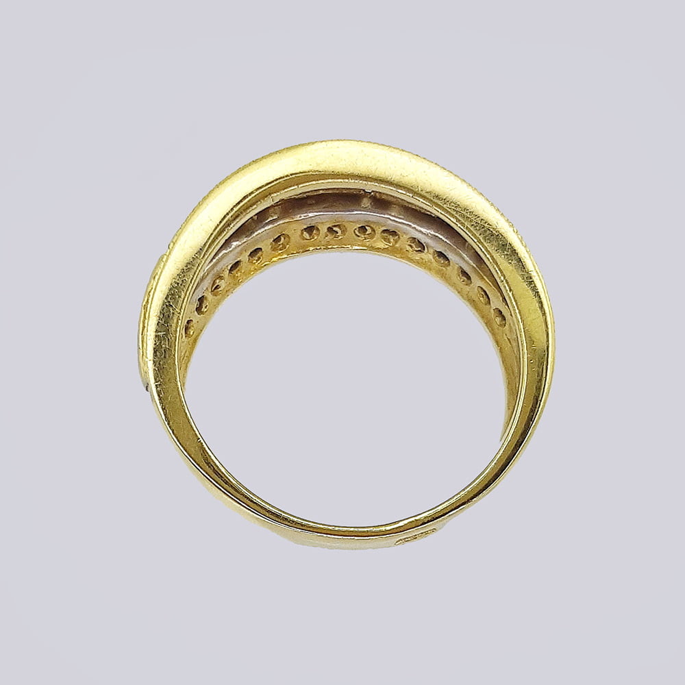 Золотое кольцо 585 пробы с бриллиантами миандр