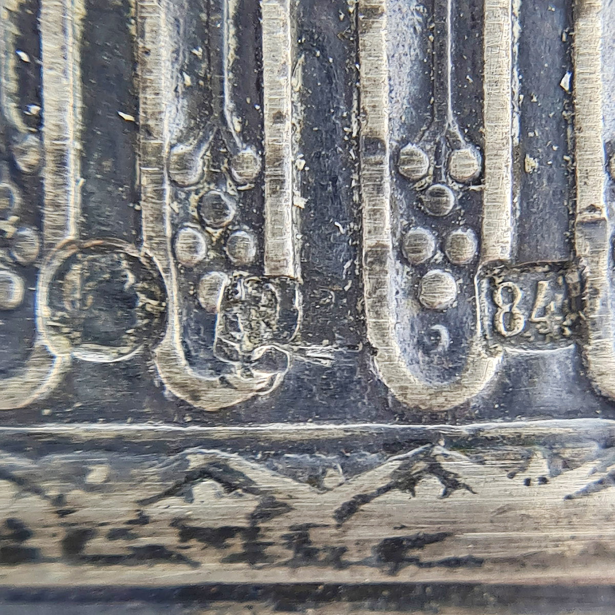 Фруктовница из хрусталя с серебряным кантом 84 пробы 19 века