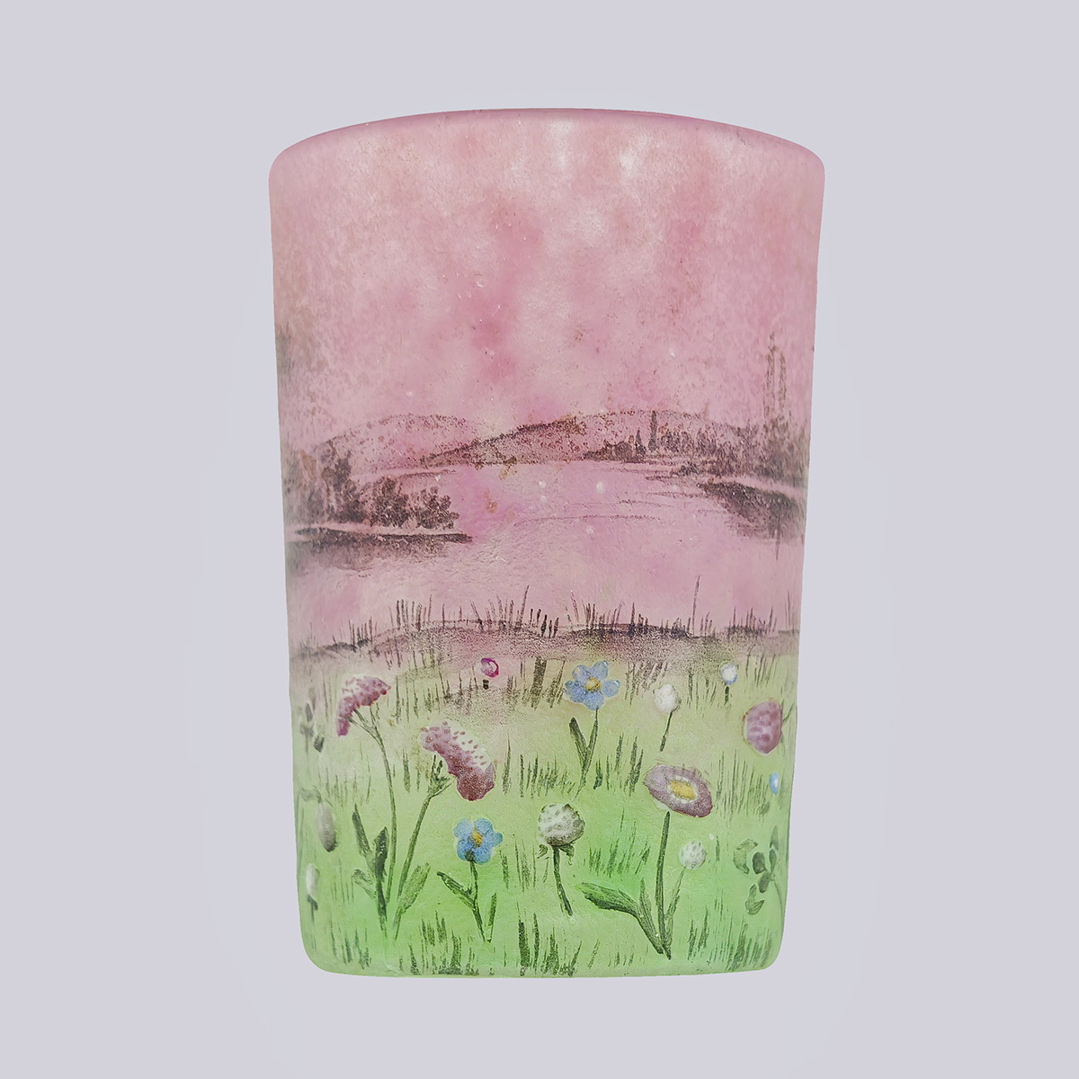 Стопка " Ягодная поляна" многослойное стекло фирма Daum Nancy,